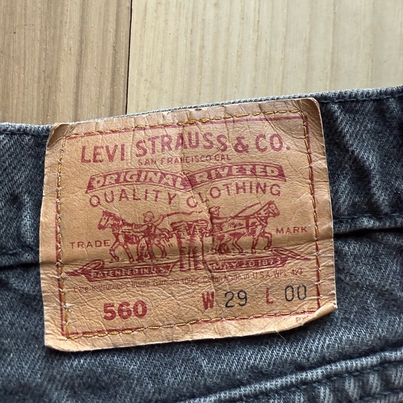 Levi's black Denim Jean shorts vintage USA - Picture 4 of 5